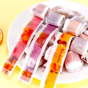 Milk Dragon Fruit Flavored Concentrated Juice Roll Candy Gummy Snack Food with Decorated Bag for Children's Wholesaling