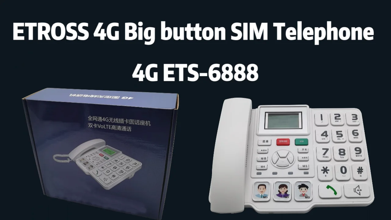 4g Ets6888 Desktop Phone With Big Button /sos/ Family Number Buy