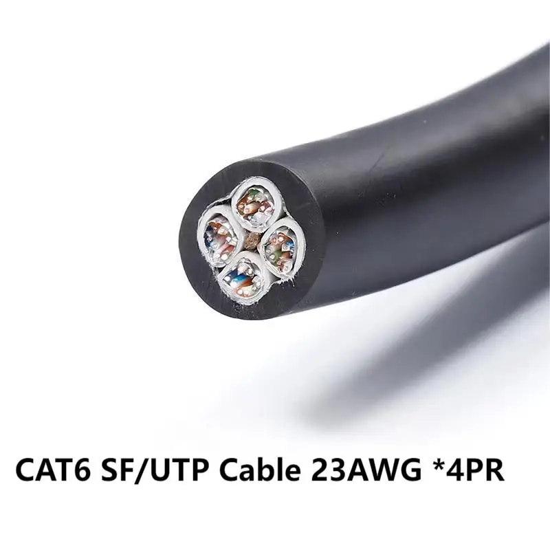 Multi-Channel 4 Channel 4 Way Cat6 Cat6A FTP Multicore Power Cord Ethercon to RJ45 Ethercon