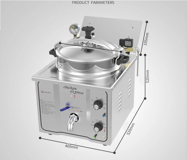 16l Counter Top Mini Deep Pressure Fryer For Broast Chicken Buy