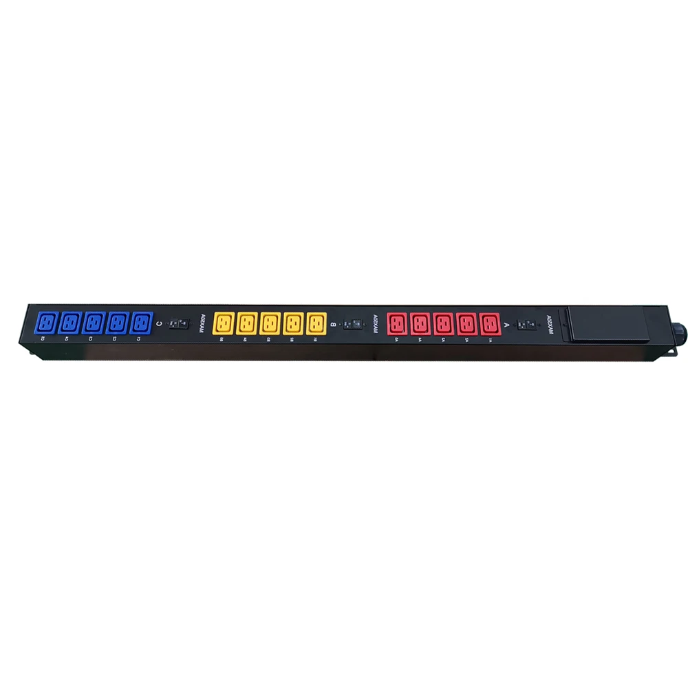 208V 240V 380V 415V 480V 63A 3phase IEC C19 15 Outlets Individual Overload Protection High power rack type point power socket