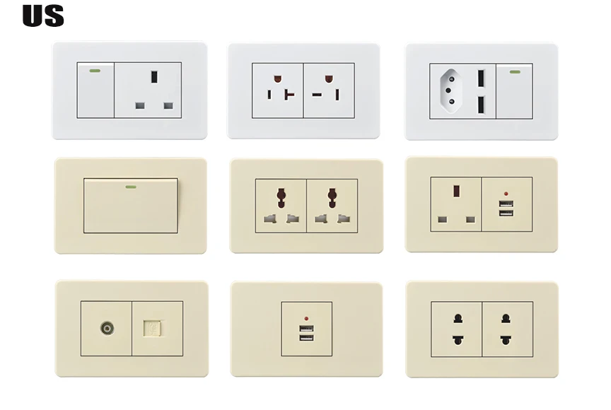 Smart Durable Hot Sale Cheap Price 250V 13A Multi Sockets and Switches Wall