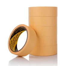 Wholesale Single Sided Paint Rubber Masking Tape Industrial Grade Light Yellow Automotive Masking Tape