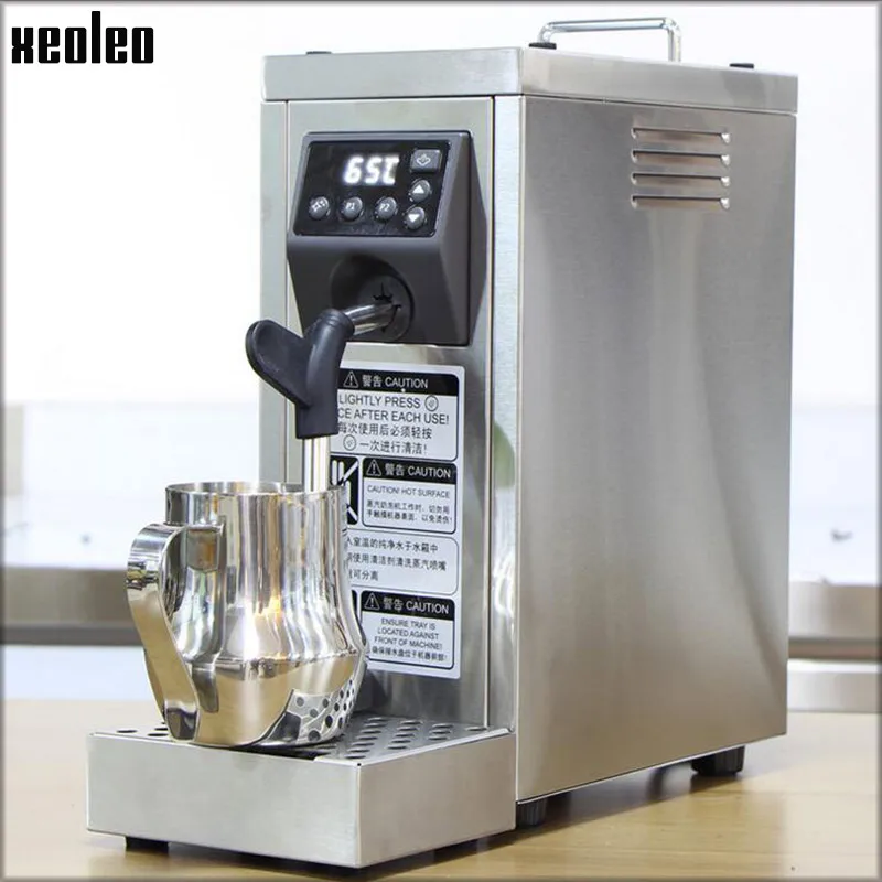 Xeoleo Commercial Milk Foam Machine milk froth machine Steam Water Boiling  Machine Make Espresso Coffee 1450W Steam Coffee Maker
