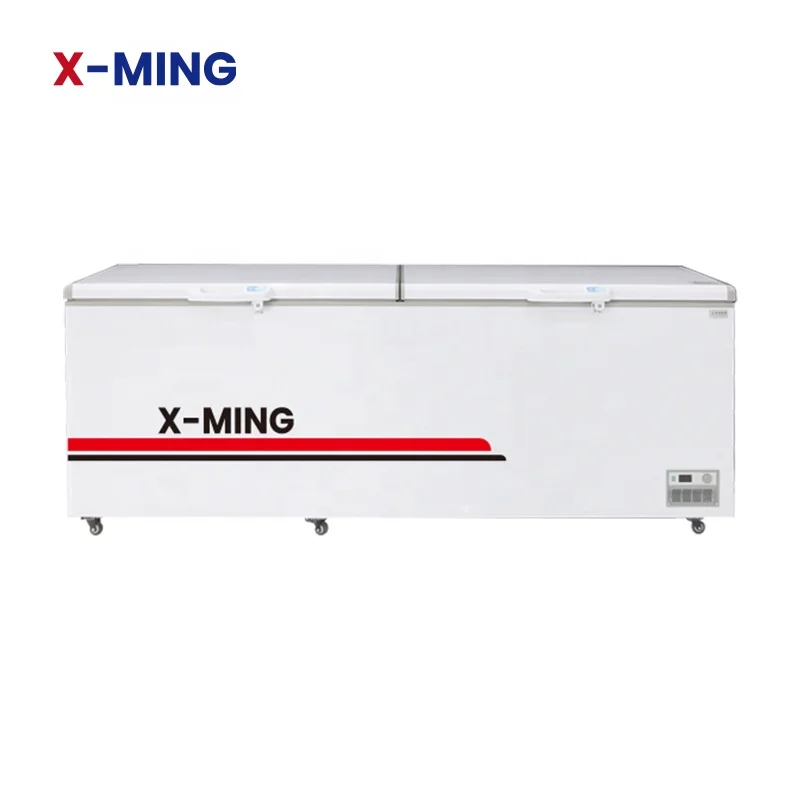 XIANGMING Commercial Horizontal Refrigerator Top-Freezer Ice Cabinet With Large Capacity Deep Chest Display Freezer