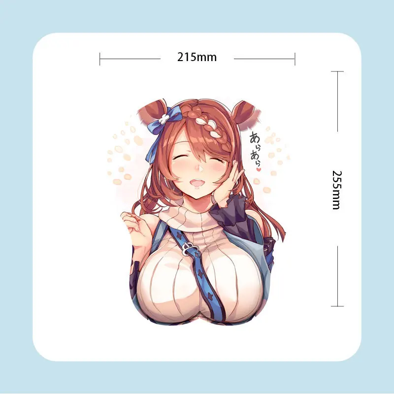 Low MOQ Custom Exclusive Anime Boob 3d Custom Printed Characters Big Chest Mousepads Mouse Pad with Boobs