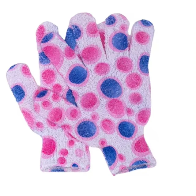 Factory Price Wholesale bath exfoliating gloves Custom Nylon Bath Glove Body Exfoliating Gloves