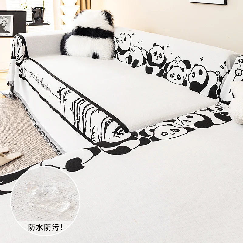 Водонепроницаемый Синель мультфильм панда для домашних животных пылезащитный Кот устойчивый к царапинам диван одеяло