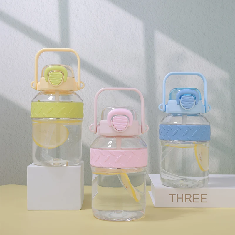 32oz Large BPA-Free Silicone Straw Plastic Cup High Color Value for Water Bottles Drinkware