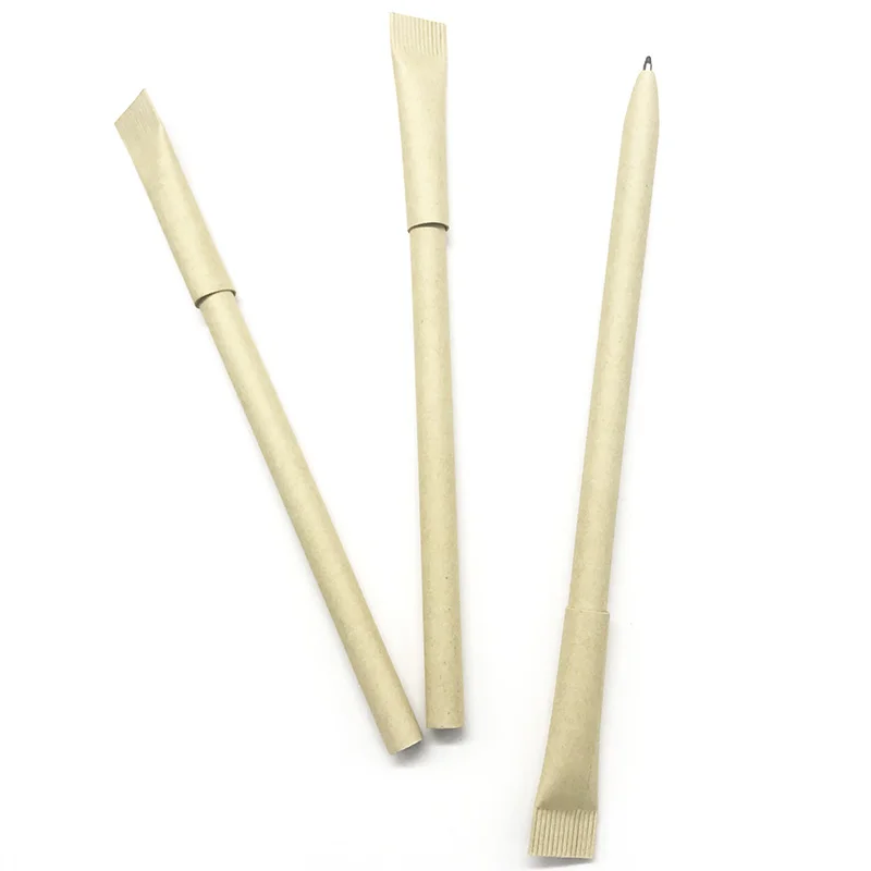 Лидер продаж рекламная шариковая ручка из переработанной бумаги Экологически чистая в бумажной