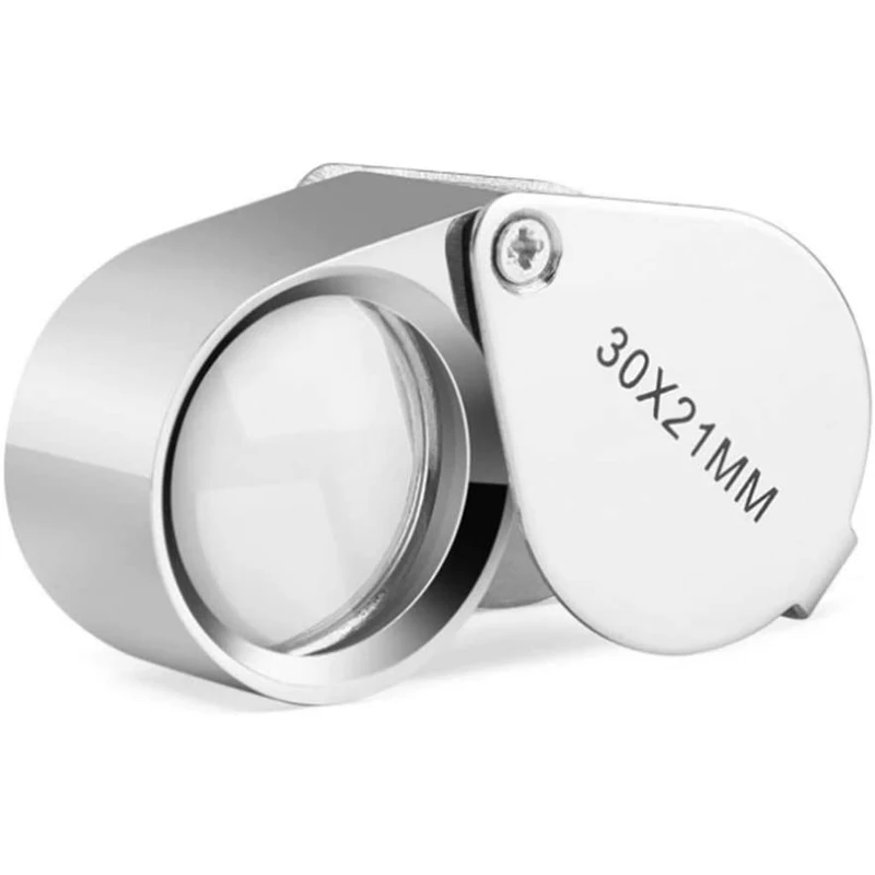 Jewelers Loupe 30x 21mm Magnifying Portable Jewelry Magnifier Foldable Magnifying Glass For Gems