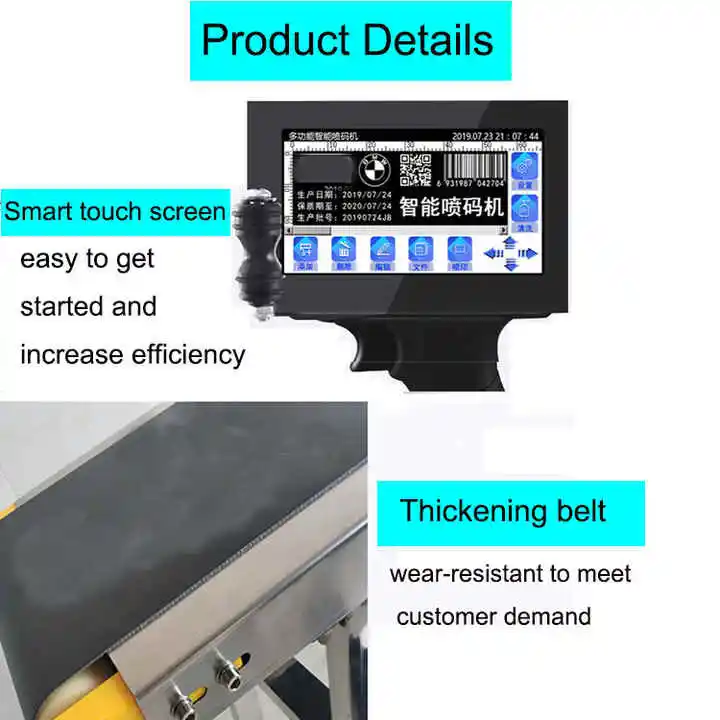 Automatic Inkjet Production Date Printer Conveyor Portable Fiber Laser Assembly Line Coding Machine  Barcode Printing Machine