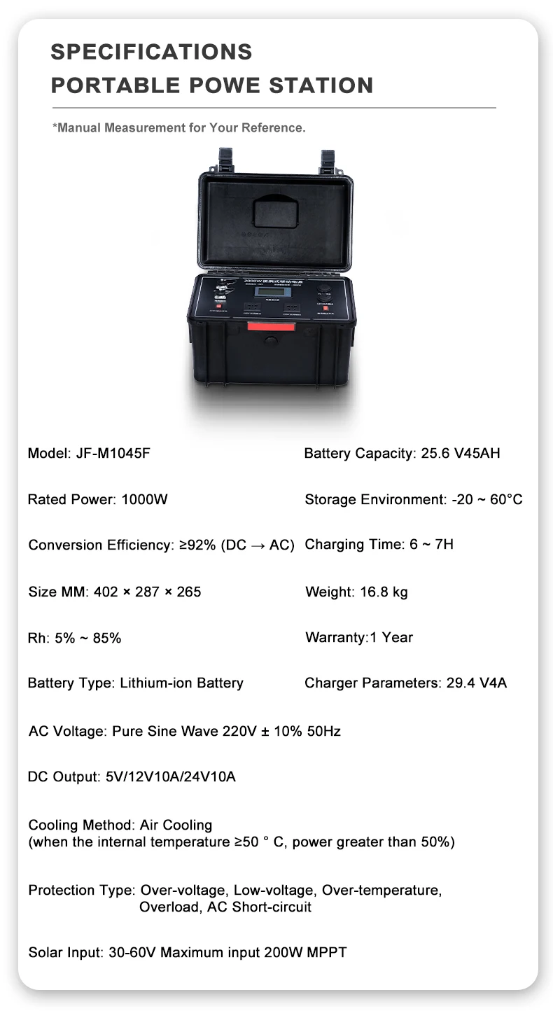 Fchao Power Station 1000w Rechargeable Lifepo4 Battery Box Solar Power