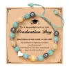 Tarjeta de la pulsera del corazón Graduación Chica