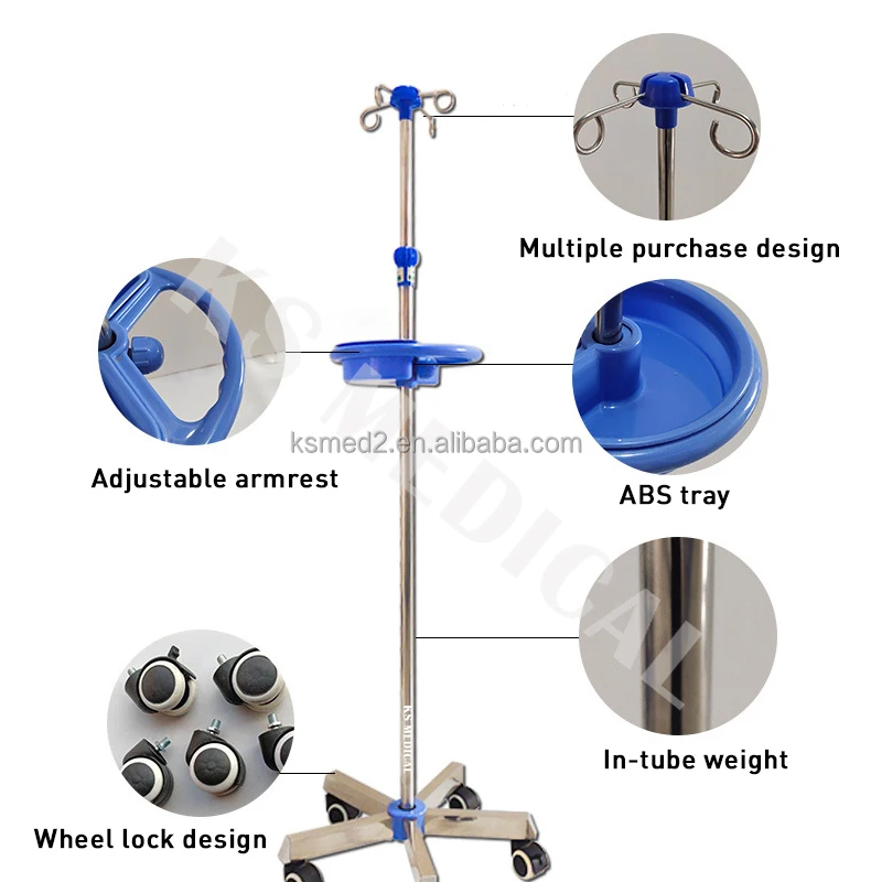 Ksmed Iv Pole With Pump Stand Ksmivp Cheap Price Stainless Steel