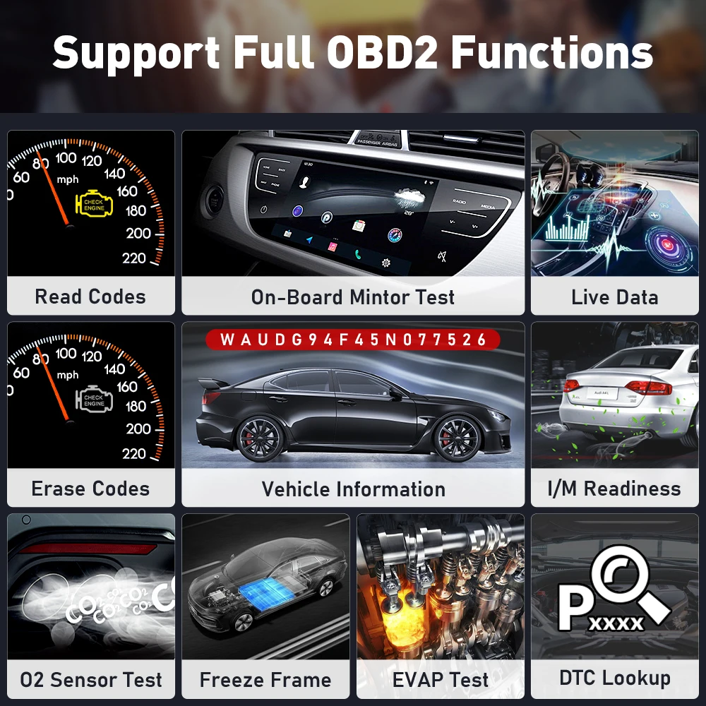 USA EU Warehouse KINGBOLEN Ediag Plus CANFD Protocol ALL System ECU Coding Active Test 16 Reset Car OBD2 Scanner