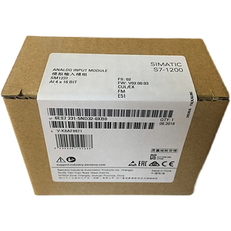 new original 6es7 231 5qf32 0xb0 6es7231 5qf32 0xb0 s7 1200 analog input module collects multi channel analog temperature and voltage signals accurately strong anti interference performance applies to industrial temperature-1