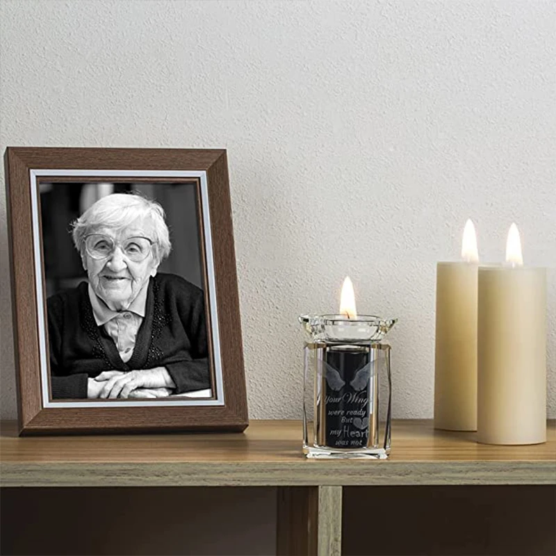 Small Candle Urn Hummingbird Urns Crystal Ashes Cremation Keepsake Holder for Ashes Adult Human Pet Remember Your Love One Lost