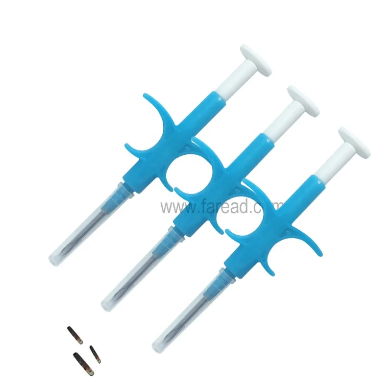 2 12x12 мм Икар ISO11784/785 FDX-B имплантации микрочип с шприц для идентификации