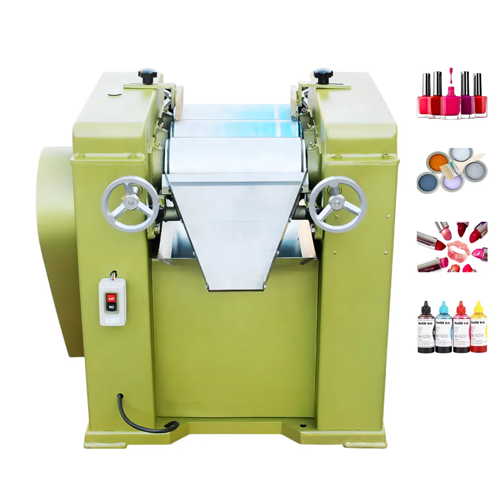 DZJX Automatic Bench Top 3 Roller Grinder Milling Machine for Ointments Mill of Three Rollers to Grind Pigment Paste