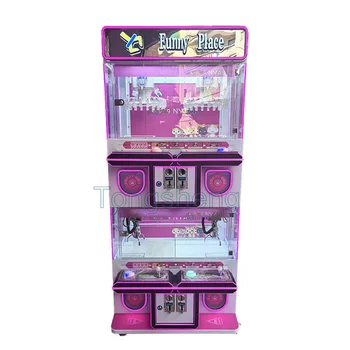 4 Players Coin Operated Game Machines Two Layers Doll Machine Clips game machine