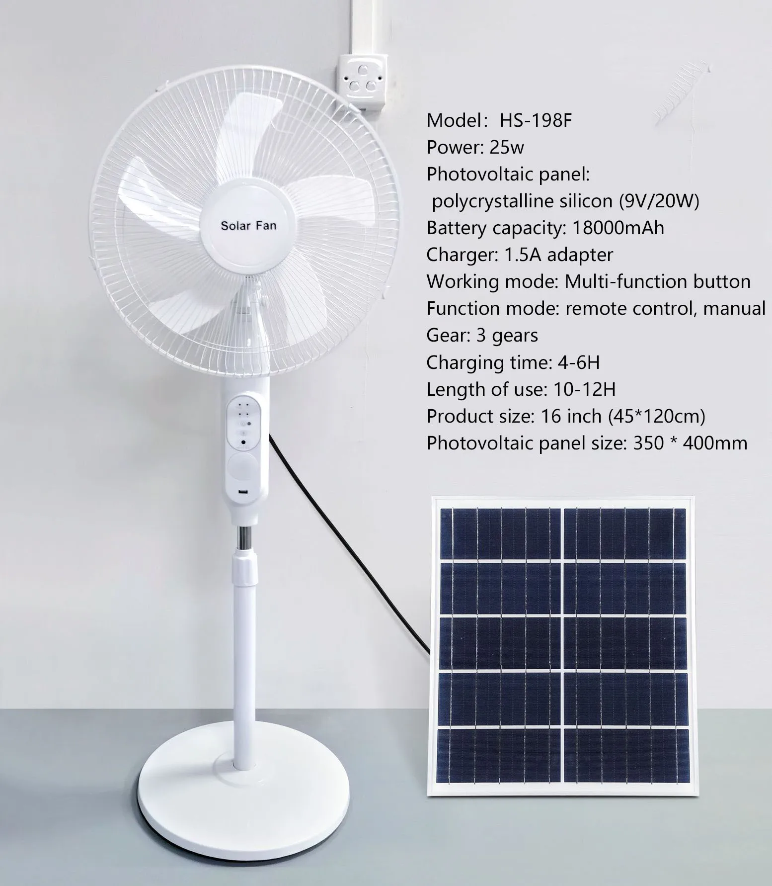 Power Dream Rechargeable Solar Fan Convenient and Sustainable Cooling Option