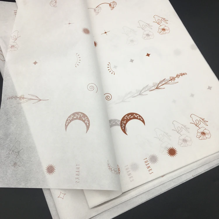 28gsm Custom Logo Printed Tissue Paper Package Wrapping Paper for Clothes Gift Wrap Packaging Supplies Wholesale