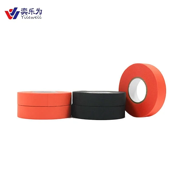 Pressure Sensitive Wear Resistant High Heat Resistant Cloth Masking Tape-Black Orange 19mm 0.26mm Thickness Single Sided Acrylic