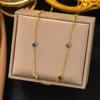 Collana colorata oro-20