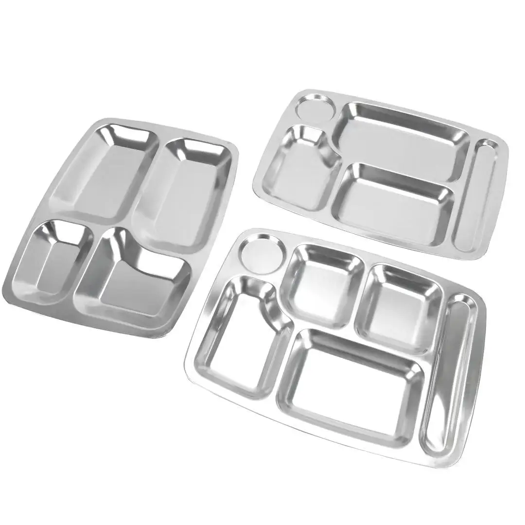 stainless-steel-4-5-6-compartment-divided-dinner-plate-fast-food