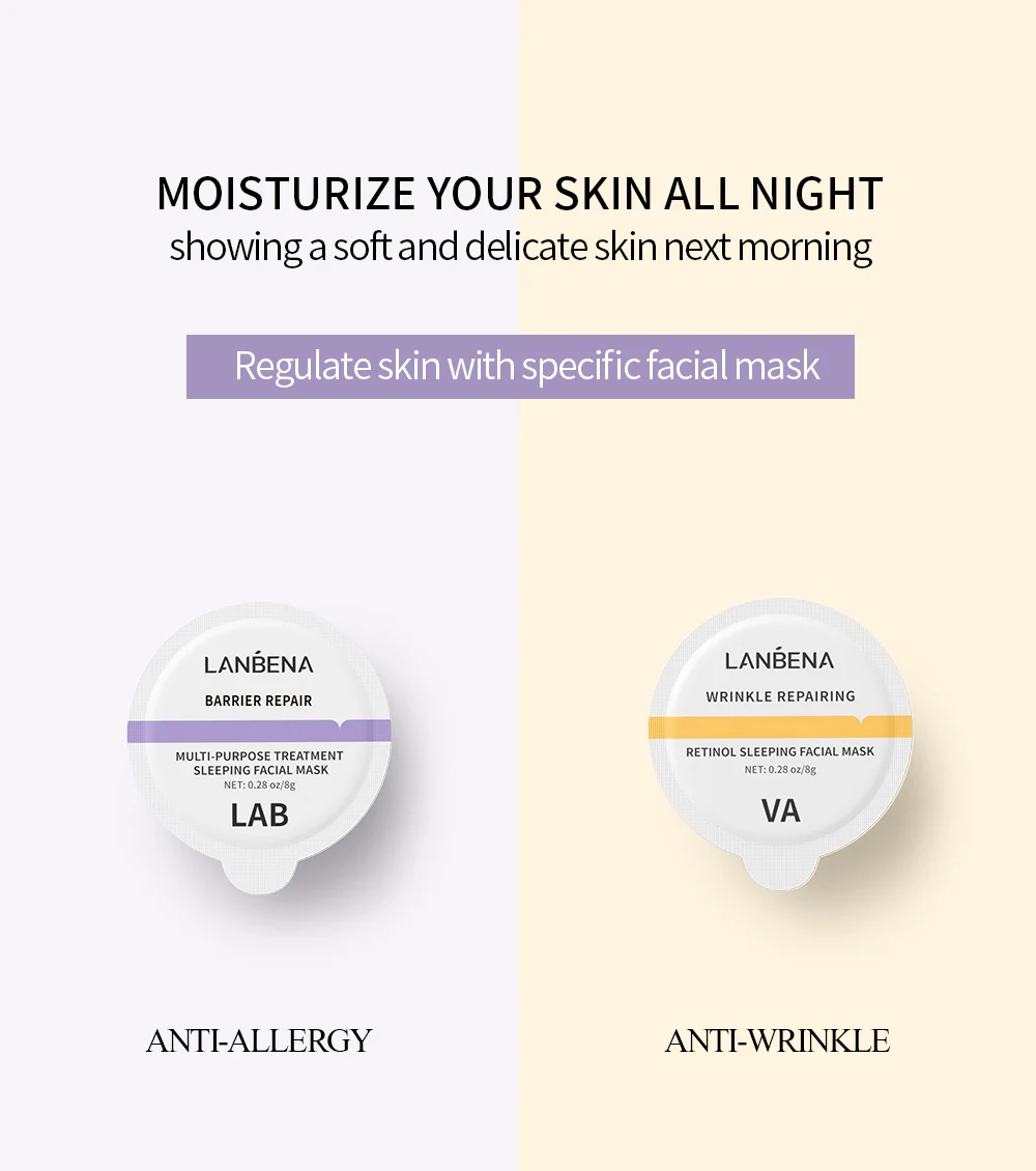 Lanbena Sleep Face Mask Washing Free Retinol Antiaging Vc Whitening