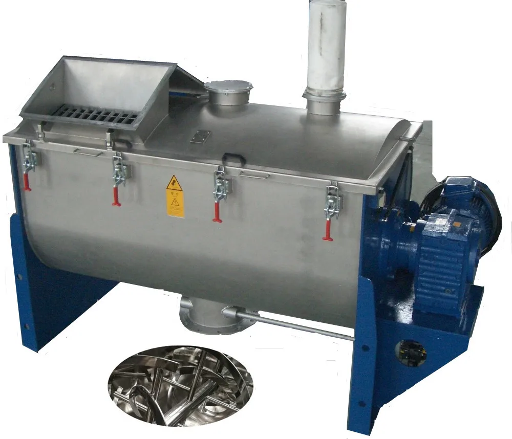 Small Manual Washing Powder Mixer Detergent Powder Making Machine Price Horizontal Ribbon Blender Equipment Electric Heating