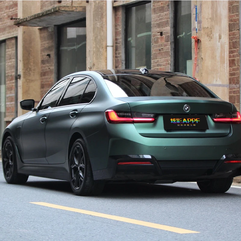 Auto Paint Color Change Film 1.52*18 M Adhesive Vinyl Sticker Wrap Vinyl Super Matte Dark Green for Car Body