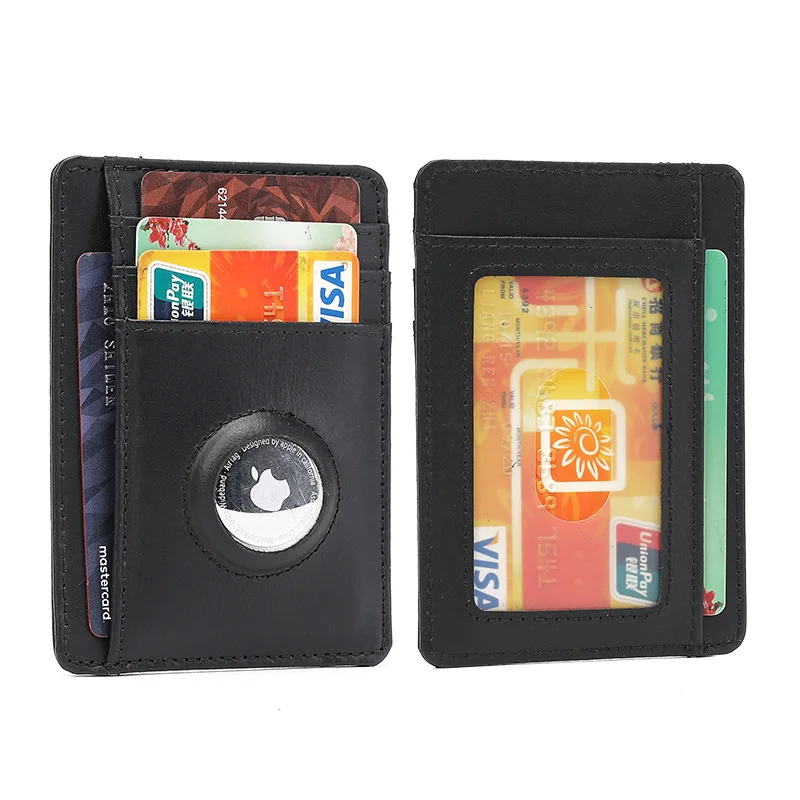 Slim Minimalist AirTag Wallet with Removable Airtag holder