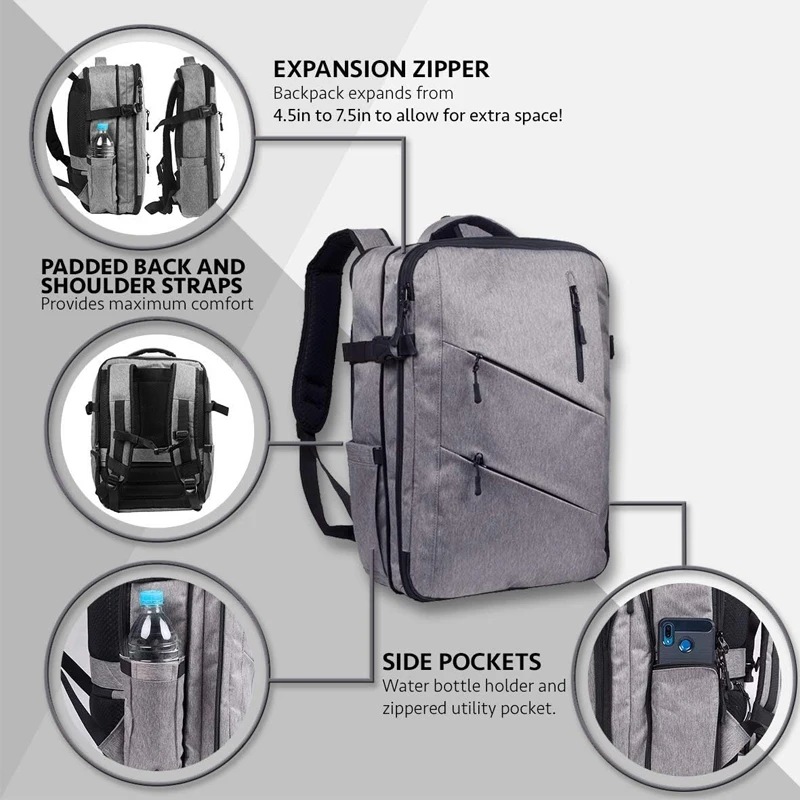 Professional Heavy Duty Work Tool Bag Chef Knife Backpack with Laptop Pocket & 20 Pocket Knife Roll Bag