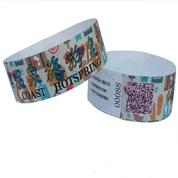 HXY custom cheap no moq INK-3000 inkjet paper tyvek wristband tyvek wristbands for events, entertainments, activities, parties