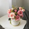 Round Golden Azalea Rose Pink Set