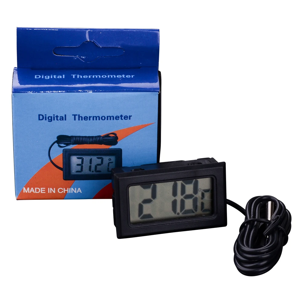 🌡️ Termómetro LCD Con Sonda Para Acuario, Nevera O Cocina | 1/2/5 Piezas | Precisión Fácil De Leer