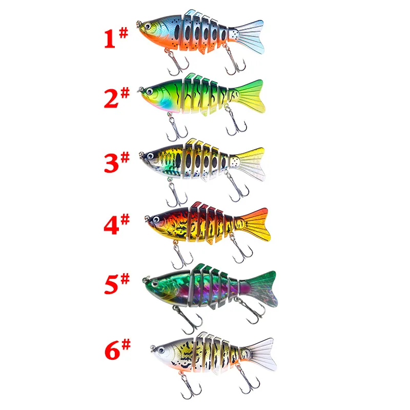 Segmented Bait Realistic Lures Mini Multi-section Trout Large Fishing ...