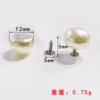 Clous de perles plates de 12 mm, clous d'ananas 5*5