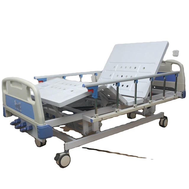 Adjustable 3 Cranks Manual Hospital Bed factory for good quality