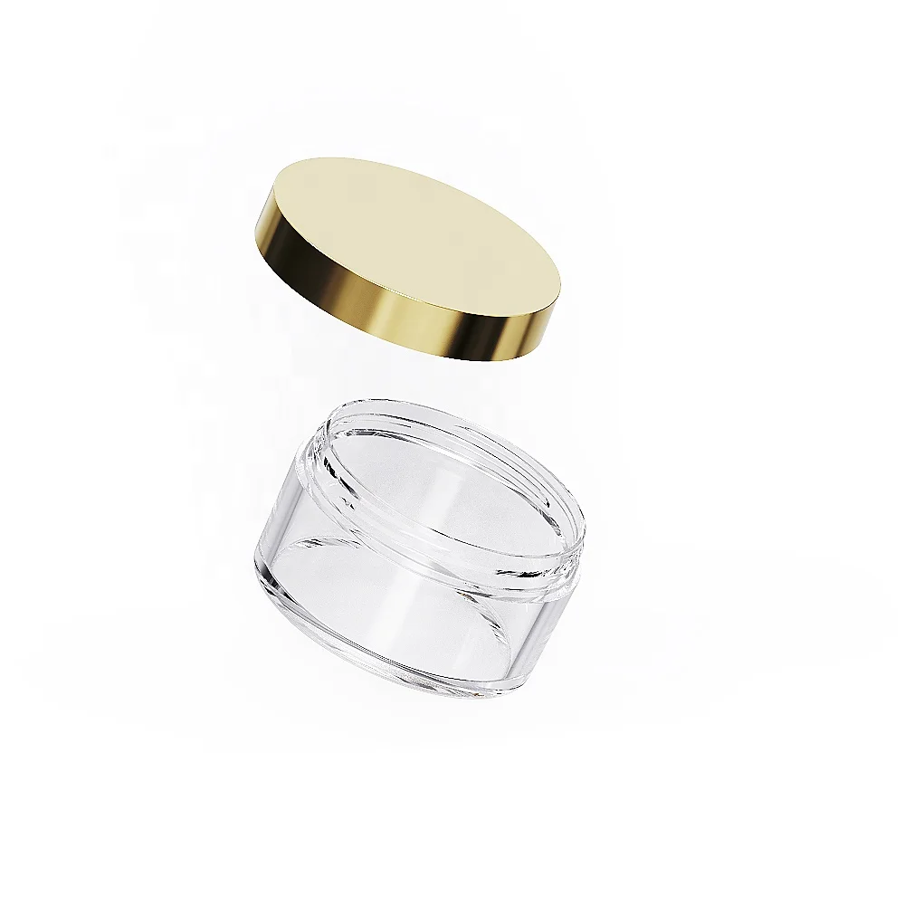 Luxury 50ml & 107ml Cosmetic Jar Bottle with Gold Lid Hot Stamping Olive Oil for Skin Care Serum