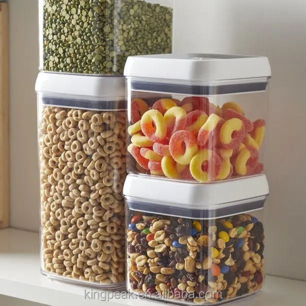 10 Pack Flip-top Food Storage Containers With Scoop And Labels Dry ...