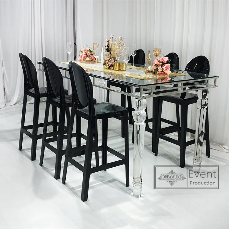 chairs acrylic pub table