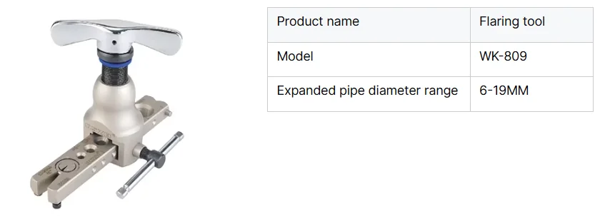 WK-7P Portable Refrigeration Tool Box Vacuum Pump Charging Hose Flaring Tool Pipe Cutter and Manifold Pressure Gauge