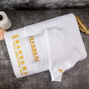 Luxury Spa Hotel Bathroom Towels Set 100% Cotton Terry Towelling Woven Hypoallergenic Eco-Friendly 32x32cm Square 600g Towels