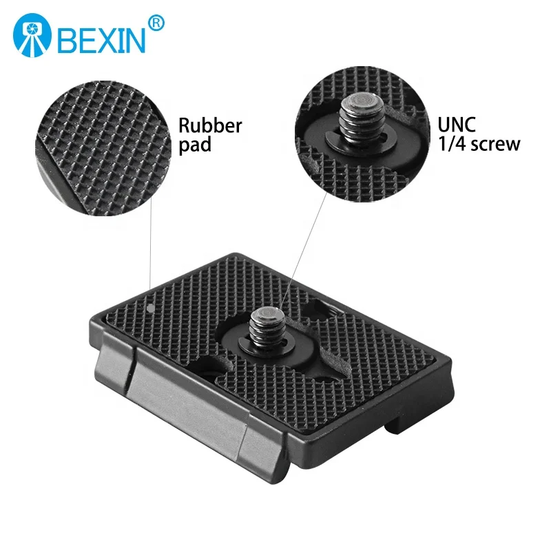 ZYQuick Release Plate, QR-60 Aluminum Alloy Camera Universal Quick Shoe Plate 1 4 Inch Screw Mount Tripod Strap Buckle Arca Swiss Ball Head 1008