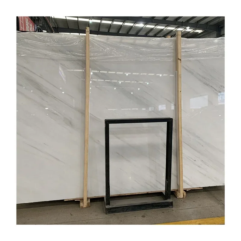 ราคากระเบื้องหินอ่อนสีขาวต่อตารางเมตร หินอ่อนธรรมชาติแบบแผ่นใหญ่ มีลวดลายกราฟิก โดโลไมต์ขัดเงา รับประกัน 1 ปี เหมาะสำหรับโรงแรมสมัยใหม่