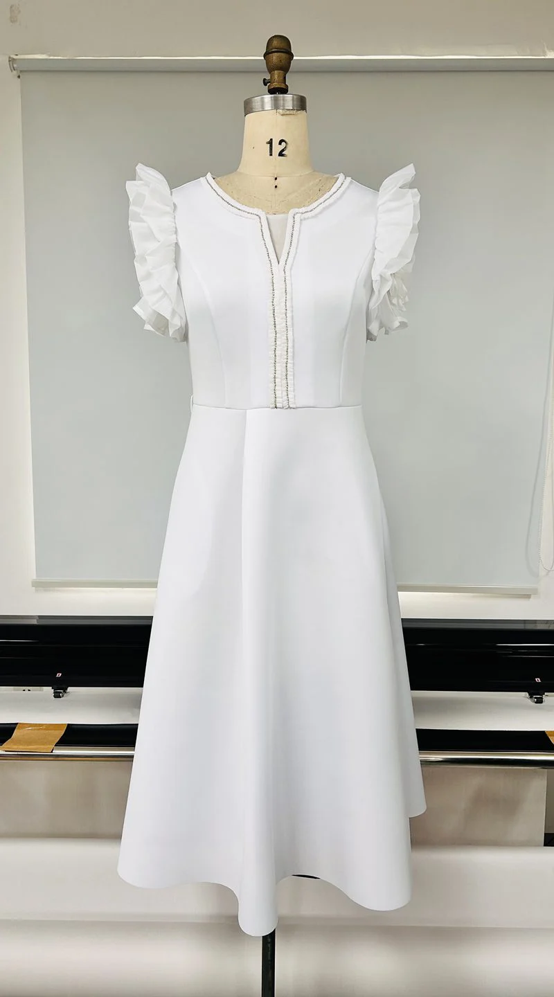 sachin and babi light blue dress Chic White Midi Dress