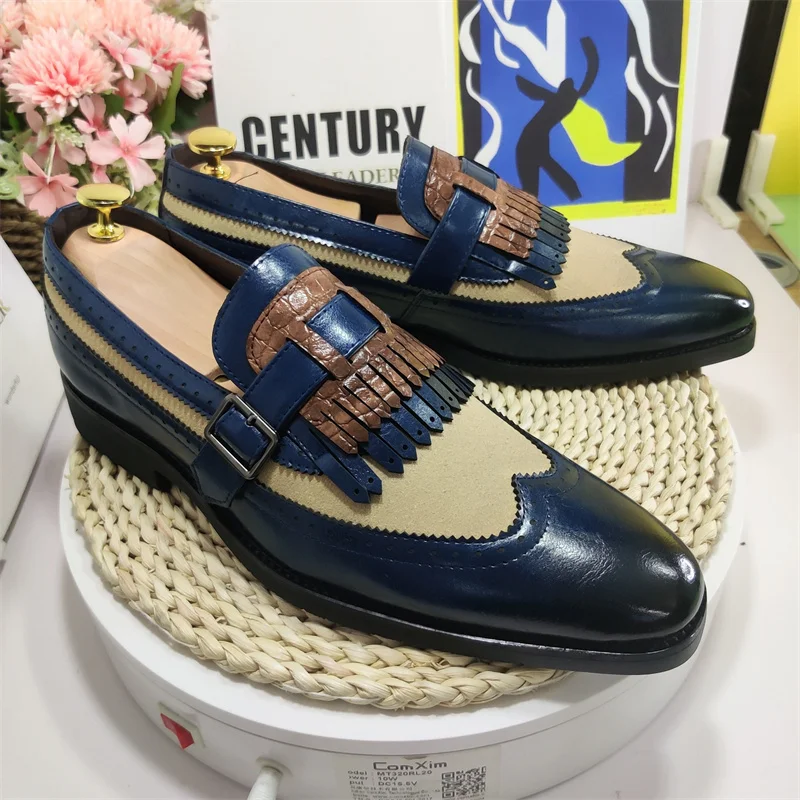 green emerald velvet dress Wallis - Navy Blue Suede / Cedar Collar | Mens Boat Shoe main image 0